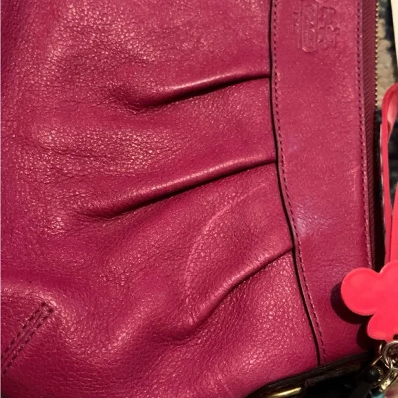 Coach Madison Hot Pink/Magenta Leather Shoulder Bag - Picture 7 of 15